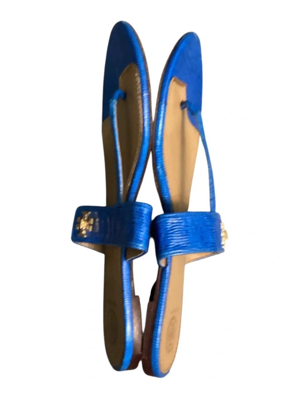 Tory Burch Tropical Blue Leather Kira Thong Sandal